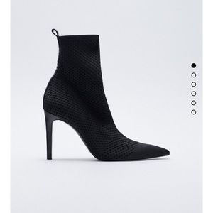 Zara black sock bootie size 38/ US7.5 worn once